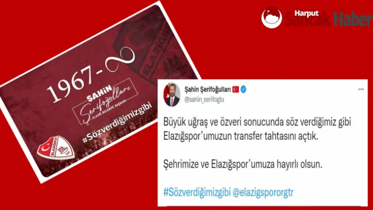 Elazığspor Transfer Tahtası Açıldı