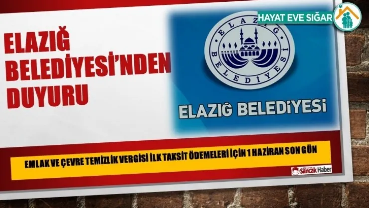 Emlak Ve Çevre Temizlik Vergisi İlk Taksit Ödemeleri İçin 1 Haziran Son Gün