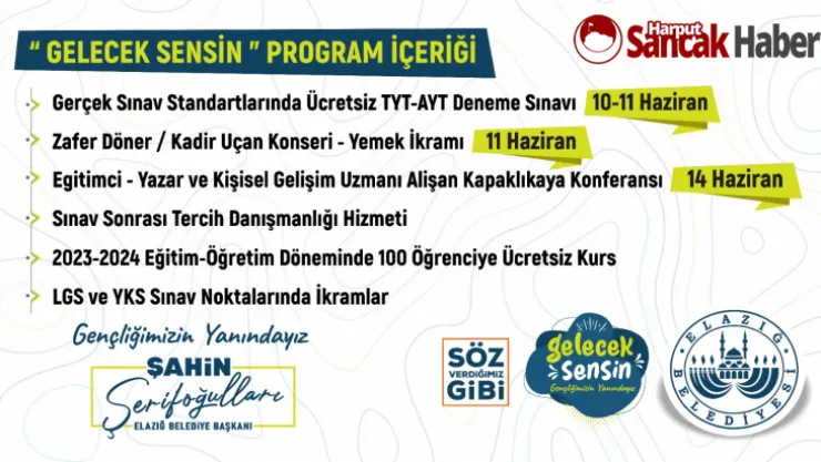 'Gelecek Sensin' Programı Başlıyor Elazığ Belediyesi'nden Ücretsiz YKS Deneme Sınavı