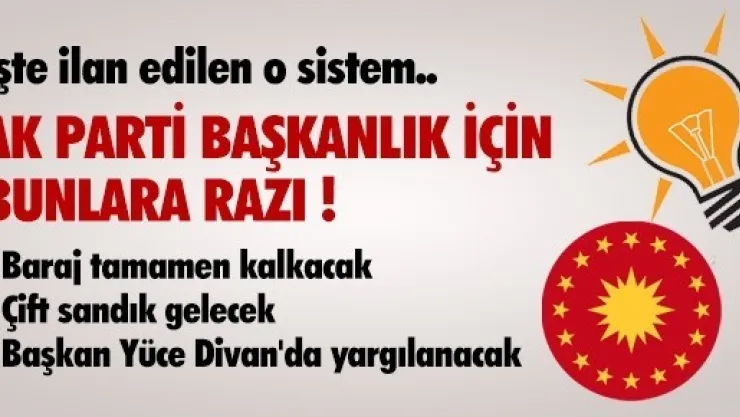 İşte AK Parti'nin Başkanlık Modeli
