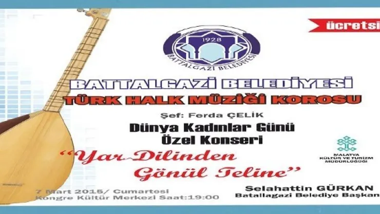 Kadınlar Günü Nedeniyle 7 Mart'ta THM Konseri Verilecek.