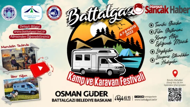 Kamp Ve Karavan Tutkunları Battalgazi'de Buluşuyor