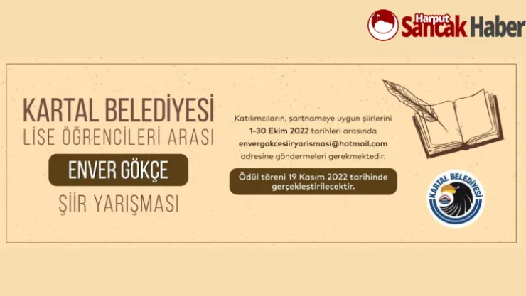 Kartal Belediyesi'nden Lise Öğrencileri Arası Enver Gökçe Şiir Yarışması