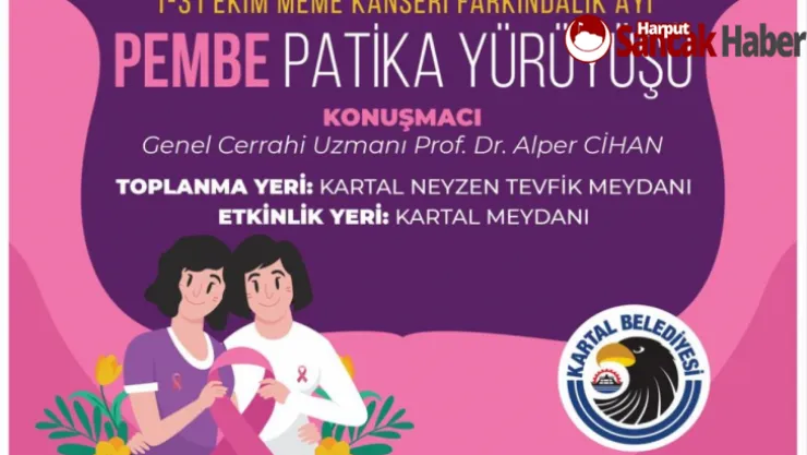 Kartal Belediyesi'nden Meme Kanserine Farkındalık İçin Pembe Patika Yürüyüşü