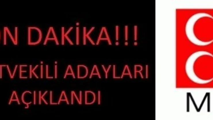MHP'NİN MİLLETVEKİLİ ADAY LİSTESİ  BELLİ OLDU.