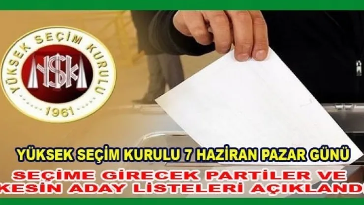 Milletvekili Kesin Aday Listesi Açıklandı