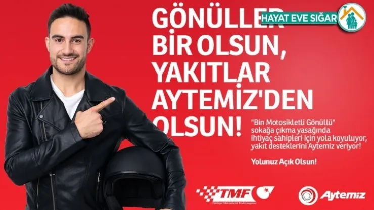 Motosikletli gönüllülere akaryakıt desteği