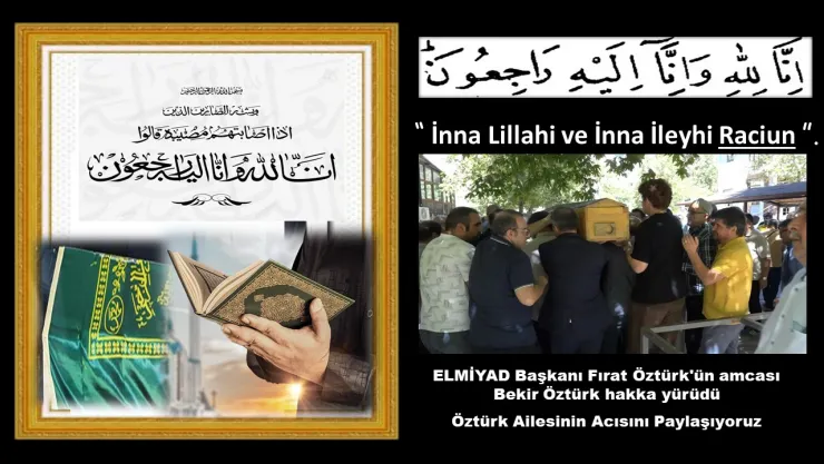 Öztürk Ailesinin Acısını Paylaşıyoruz.
