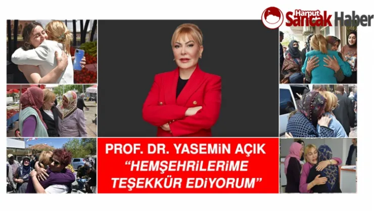 Prof. Dr. Yasemin Açık: Hemşehrilerime Teşekkür Ediyorum