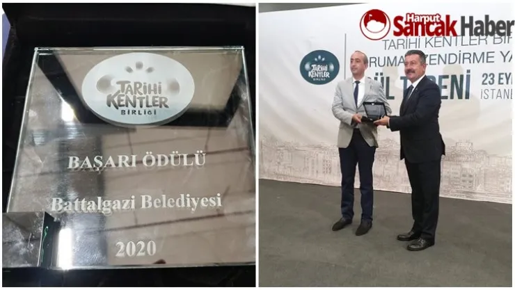 Tarihi Kentler Birliğinden Battalgazi Belediyesi'ne Ödül