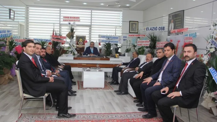 TÜMSİAD ELAZIĞ ŞUBESİNDEN ETSO BAŞKANI İDRİS ALAN'A HAYIRLI OLSUN ZİYARETİ