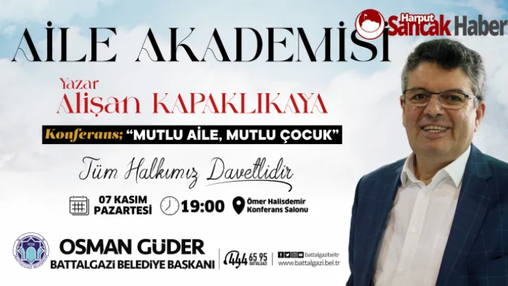 Yazar Kapaklıkaya, 7 Kasım'da Battalgazililerle Buluşacak