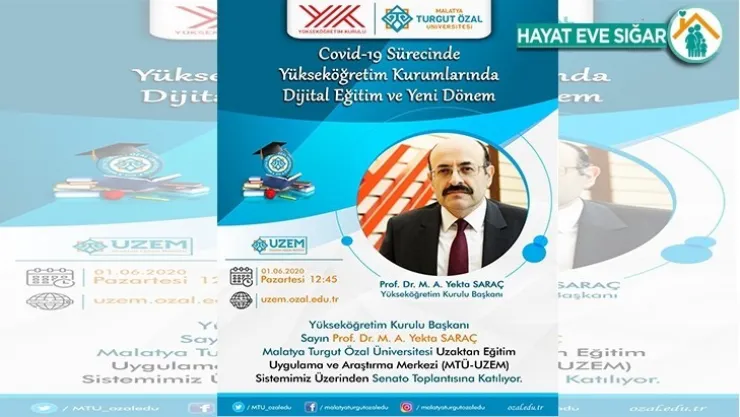 YÖK Başkanı Prof. Dr. Saraç, MTÜ Senatosu'na katılıyor
