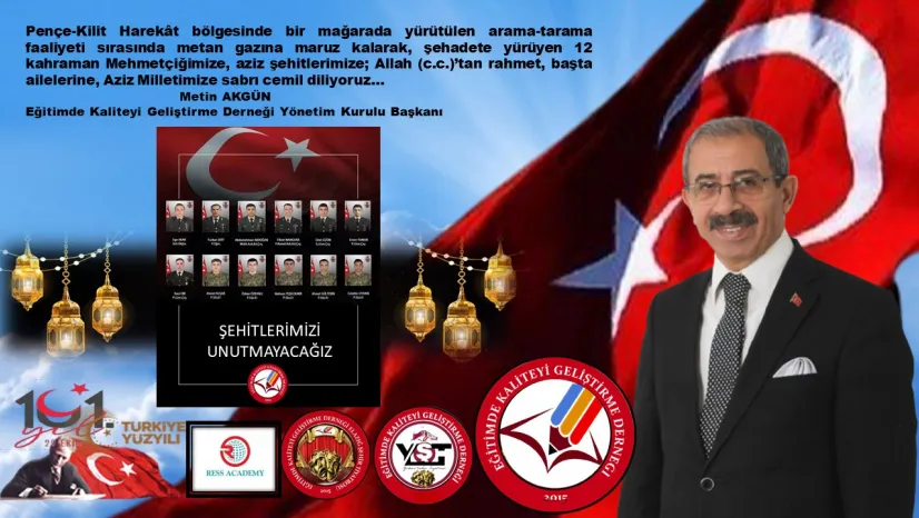 Başkan Akgün'den Şehit Mehmetçiklerimiz İçin Başsağlığı Açıklaması