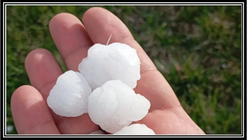 Elazığ'da Ceviz Büyüklüğünde Dolu