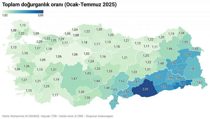 Elazığ Komşularının Gerisinde Kaldı! Haritadaki Tablo Şaşırttı