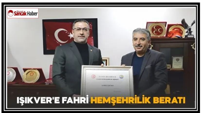 Işıkver'e Fahri Hemşehrilik Beratı