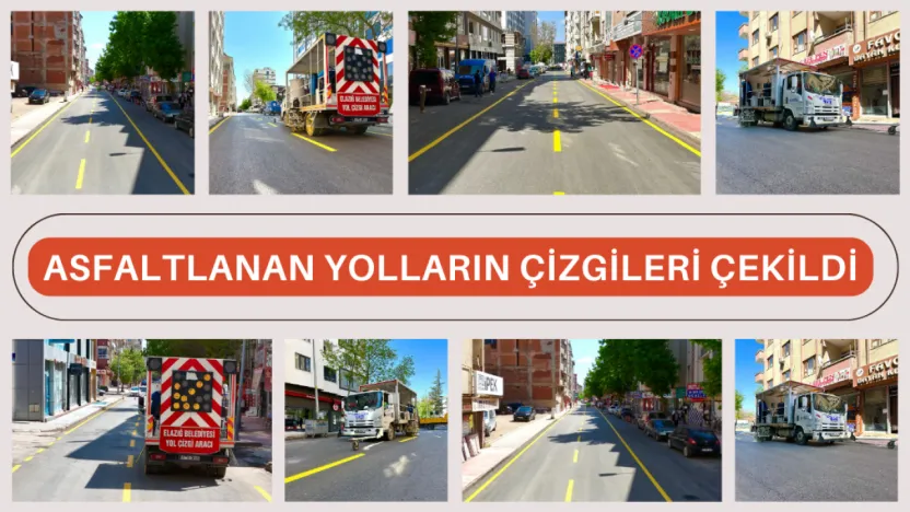 Asfaltlanan Yolların Çizgileri Çekildi