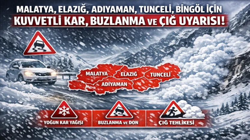 Bölgemiz İçin Kuvvetli Kar, Buzlanma ve Çığ Uyarısı