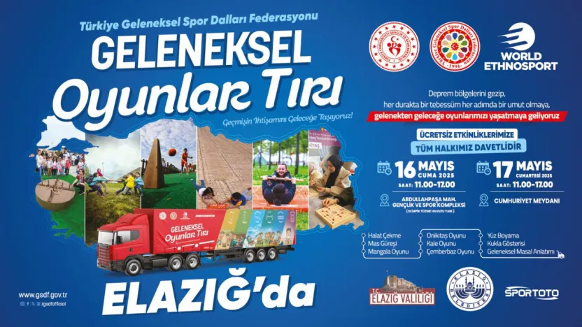 GELENEKSEL OYUNLAR TIRI, ELAZIĞ'DA ÇOCUKLARLA BULUŞACAK