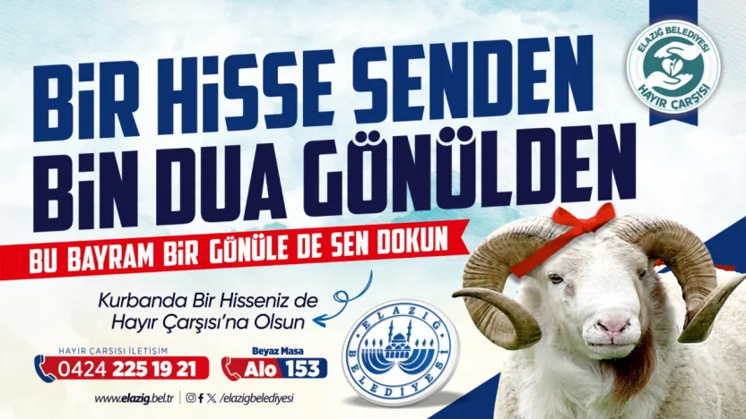 Hayır Çarşısı'na, Kurban Bağışı Çağrısı