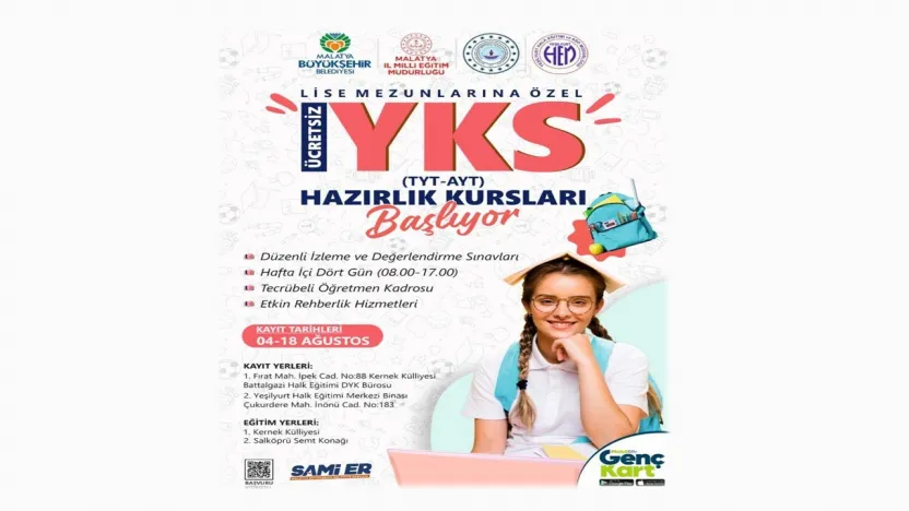Ücretsiz YKS Hazırlık Kursu Kayıtları Başlıyor