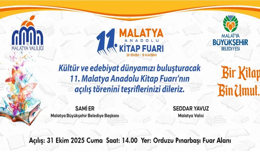 11. Malatya Anadolu Kitap  Ve Kültür Fuarı Açılıyor