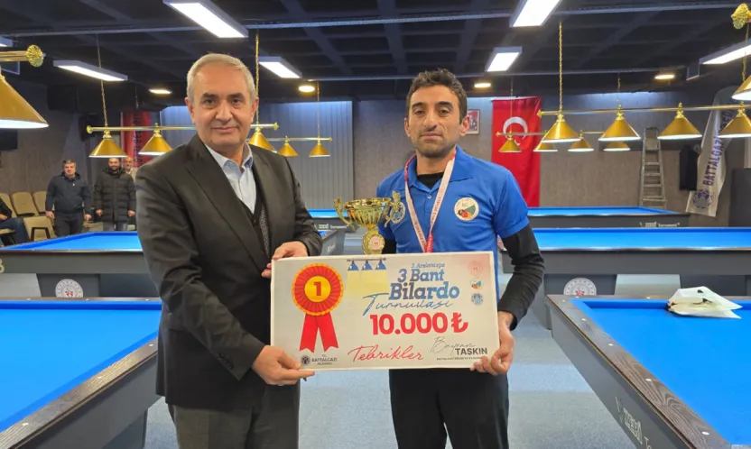 Battalgazi'de 3 Bant Bilardo Turnuvası Sona Erdi
