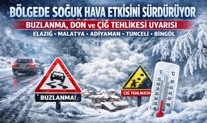 Bölgede Soğuk Hava Etkisini Sürdürüyor: Buzlanma ve Çığ Tehlikesi Uyarısı