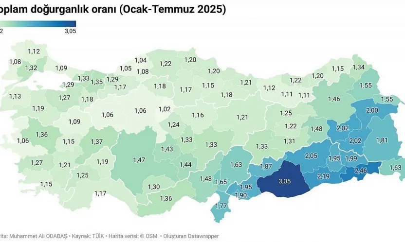 Elazığ Komşularının Gerisinde Kaldı! Haritadaki Tablo Şaşırttı